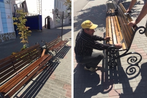 Поврежденные скамейки по ул. Климова будут восстановлены