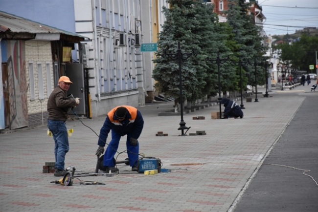 Ремонт по улице Климова на отрезке от ул. Советской до ул. Ленина перешел в завершающую стадию